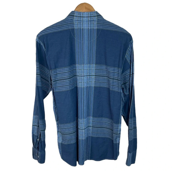 BF838 Mens Tommy Bahama Embroidered Stitch Stretch Casual Button Down Shirt S - Picture 4 of 5